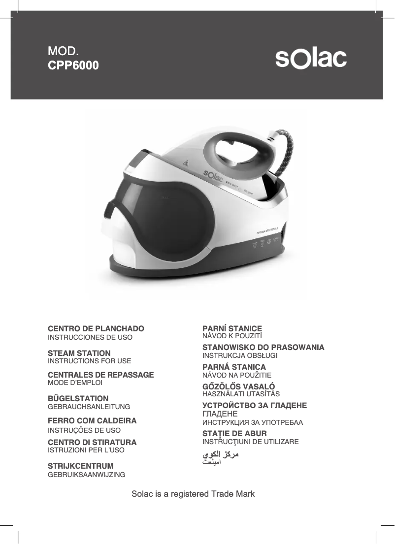 Page 1 de la notice Manuel utilisateur Solac Optima Station 6.0 CPP6000