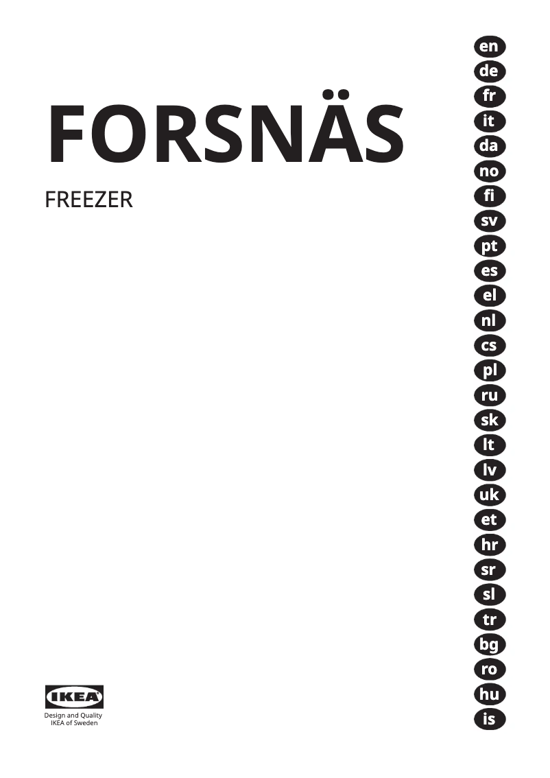 Page 1 de la notice Manuel utilisateur Ikea FORSNÄS 605.729.92