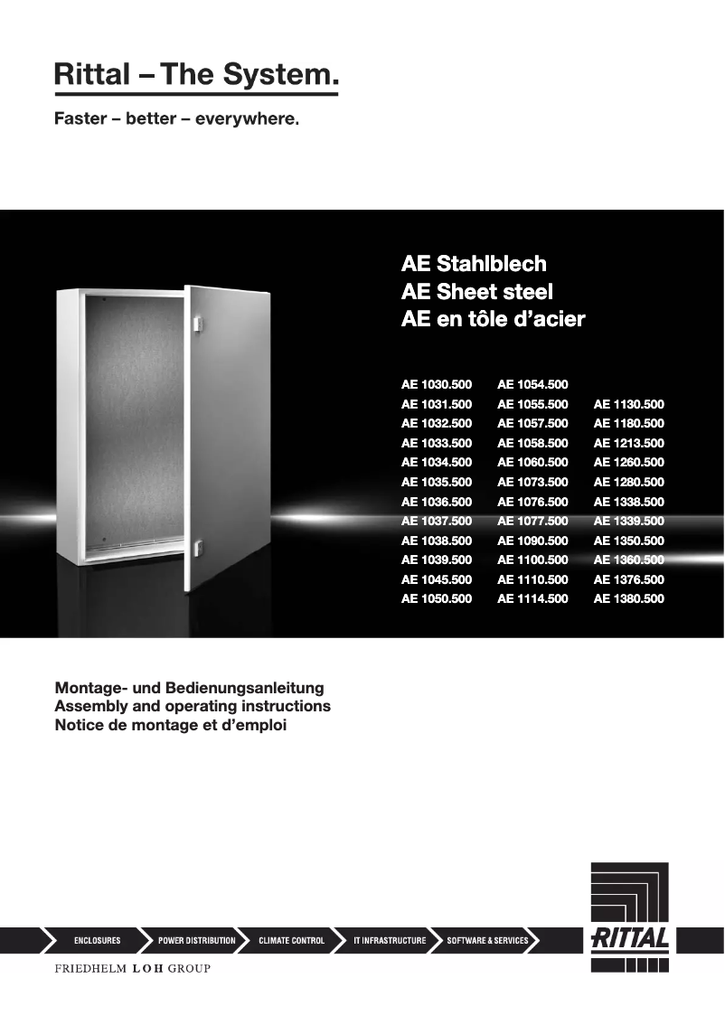 Page n°1 - Manuel utilisateur Rittal AE 1035.500