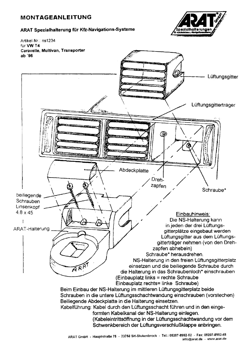 Image de la première page du manuel de l'appareil NS1234