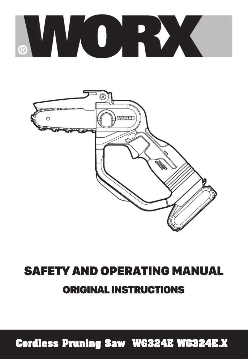 Page 1 de la notice Manuel utilisateur Worx WG324E