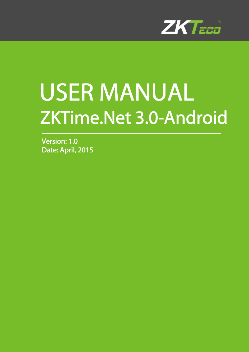 Image de la première page du manuel de l'appareil ZPAD