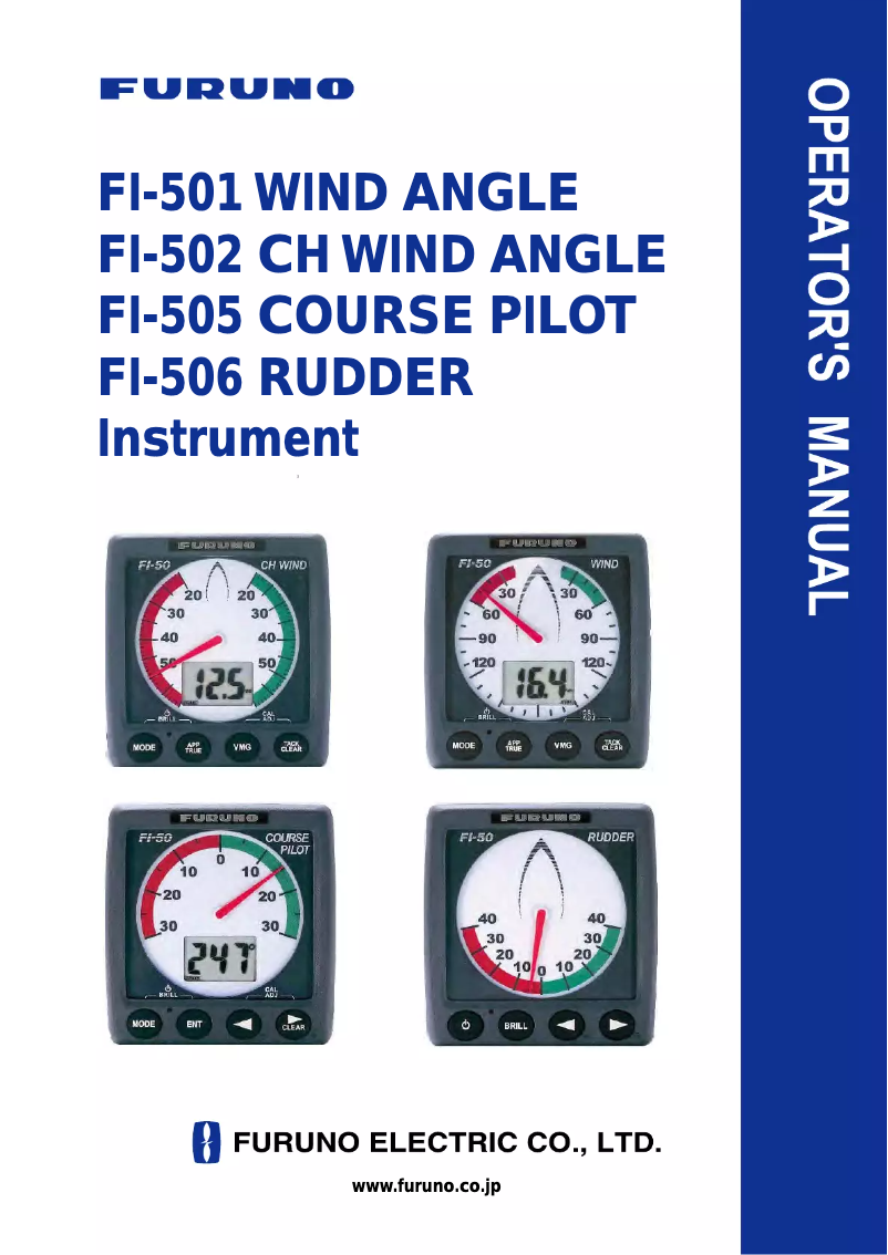 Image de la première page du manuel de l'appareil FI-501 Wind Angle