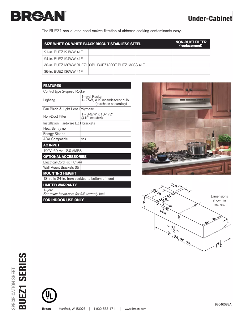 Image de la première page du manuel de l'appareil BUEZ1