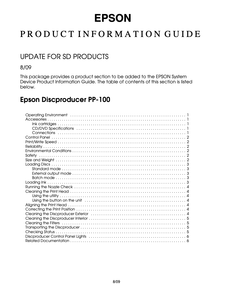 Image de la première page du manuel de l'appareil Discproducer PP-100II