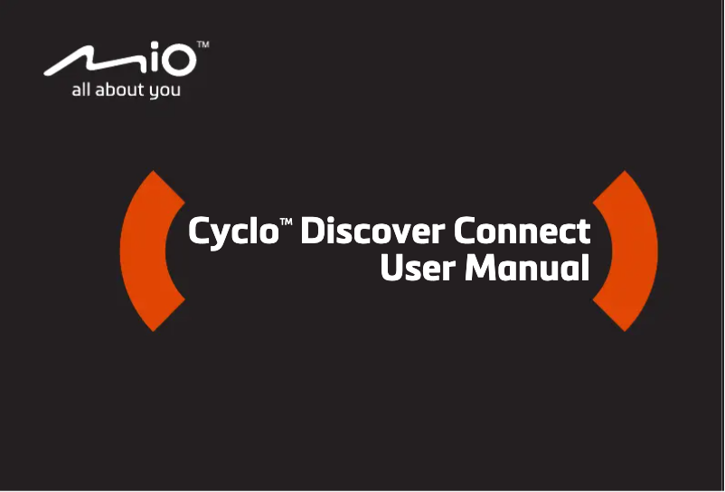 Page 1 de la notice Manuel utilisateur Mio Cyclo Discover Connect