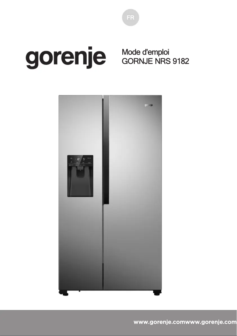 Page n°1 - Manuel utilisateur Gorenje NRS9182VX