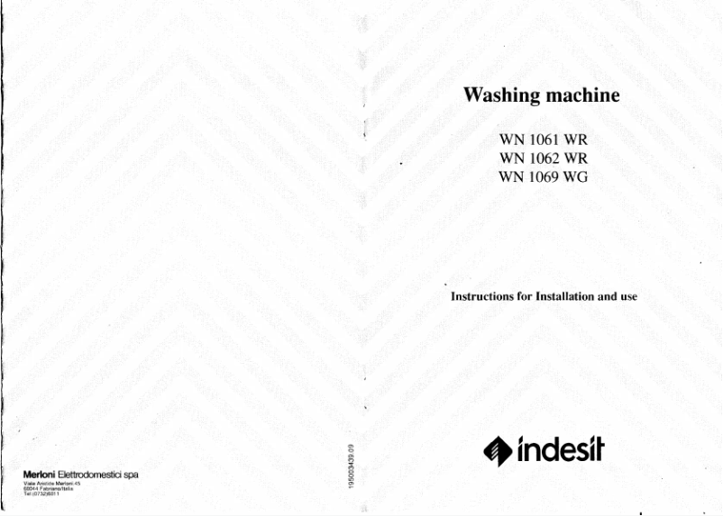 Página 1 del manual Manual de usuario Indesit WN1061WR