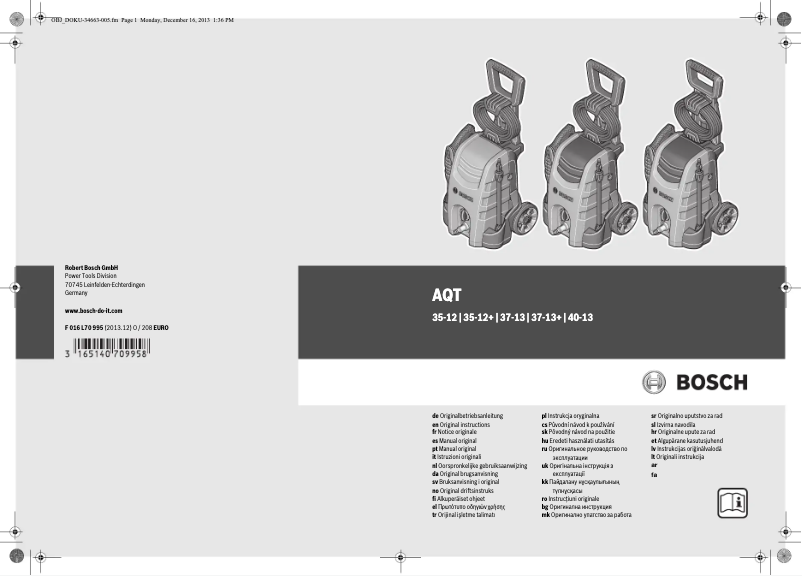 Image de la première page du manuel de l'appareil AQT 35-12