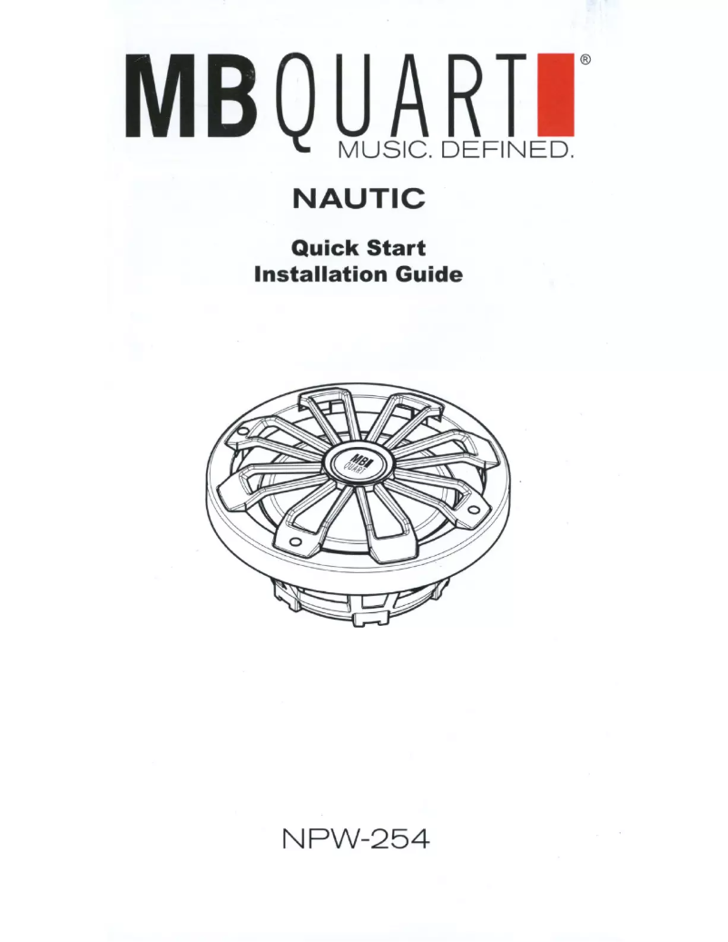 Page n°1 - Mode d'emploi MB Quart NPW-254