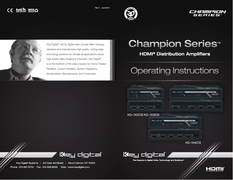 Image de la première page du manuel de l'appareil Champion KD-1X3CS