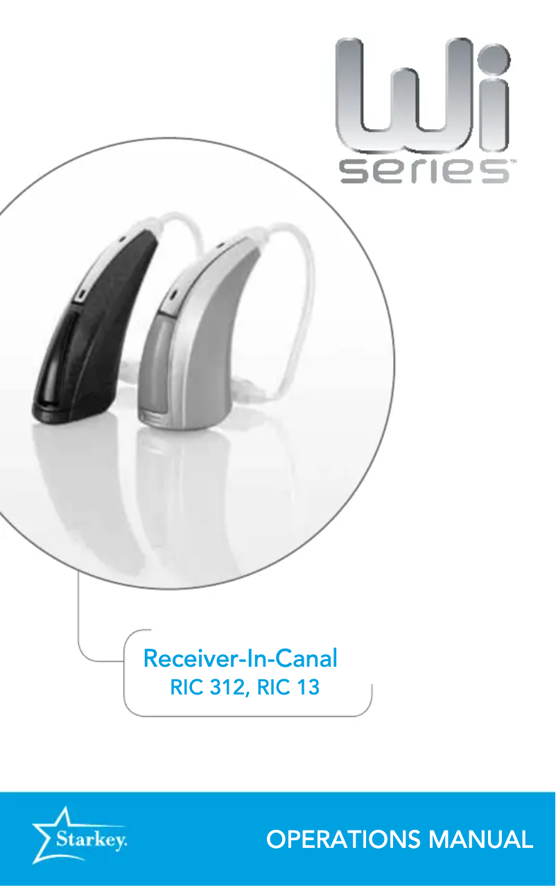 Página 1 del manual Manual de usuario Starkey Wi series RIC 13