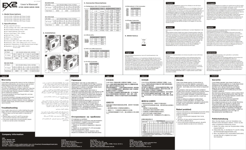Page n°1 - Manuel utilisateur Cooler Master Extreme 2 525
