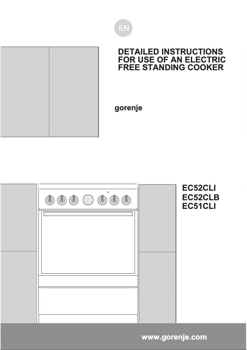 Page n°1 - Manuel utilisateur Gorenje EC52CLB