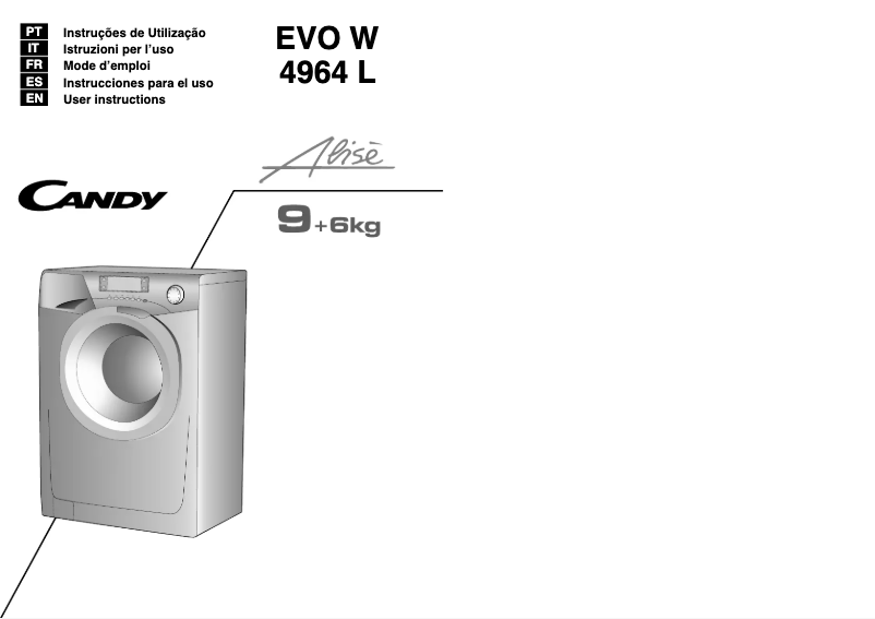 Page 1 de la notice Manuel utilisateur Candy EVOW 4964L-S