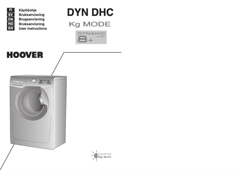 Page n°1 - Manuel utilisateur Hoover DYN 8144DHC-16S