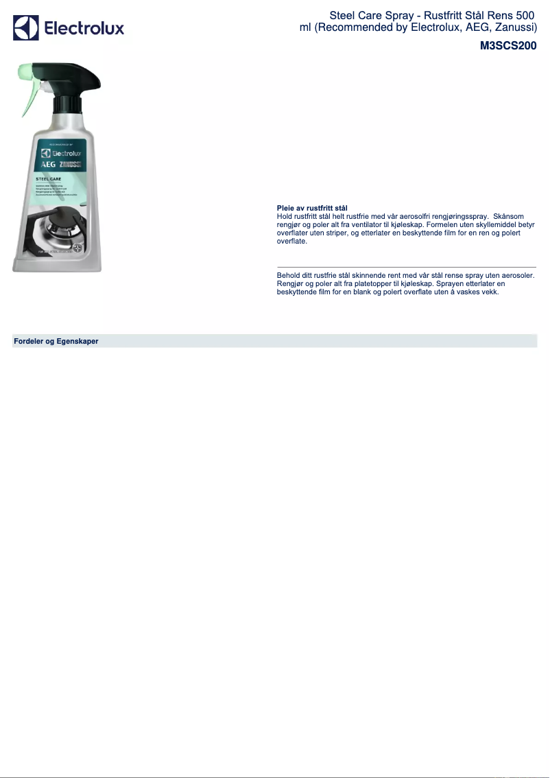 Page n°1 - Brochure AEG M3SCS200