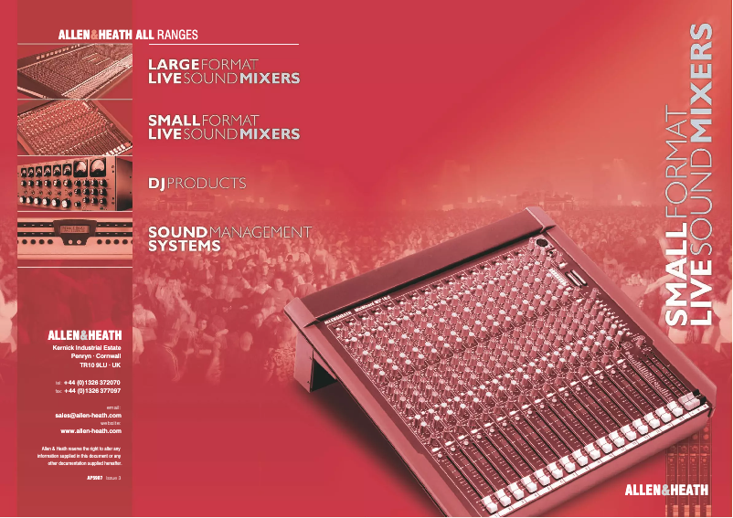 Page n°1 - Brochure Allen & Heath PA12