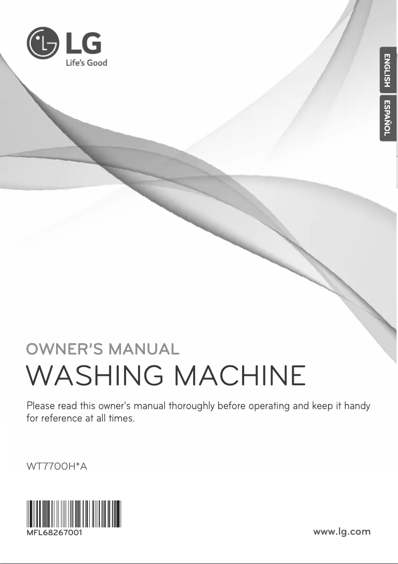 Page n°1 - Manuel utilisateur LG WT7700HKA