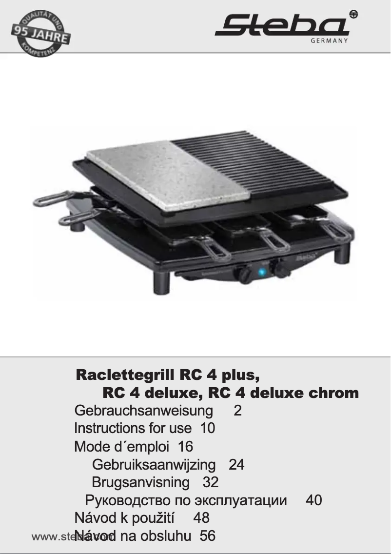 Page n°1 - Manuel utilisateur Steba RC 3 plus