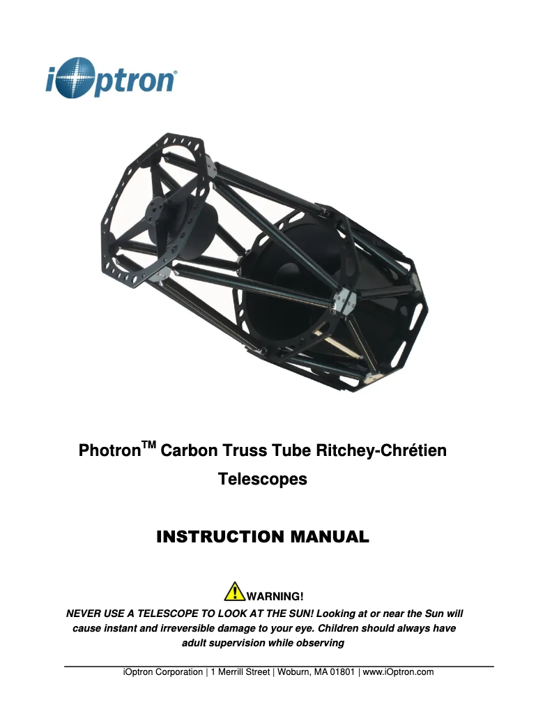 Page n°1 - Manuel utilisateur iOptron RC16