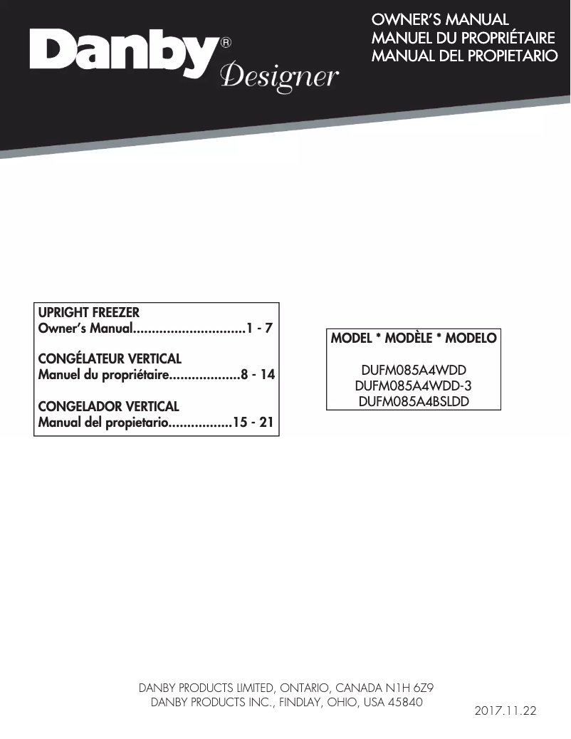 Image de la première page du manuel de l'appareil DUFM085A4WDD