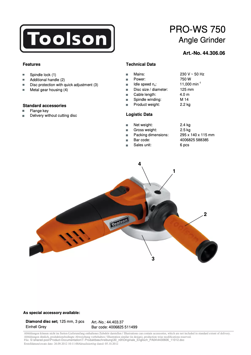 Image de la première page du manuel de l'appareil Pro-WS 750