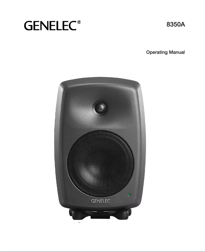 Page 1 de la notice Manuel utilisateur Genelec 8350A