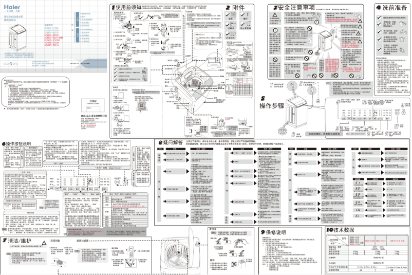 Page 1 de la notice Manuel utilisateur Haier XQS65-Z1226