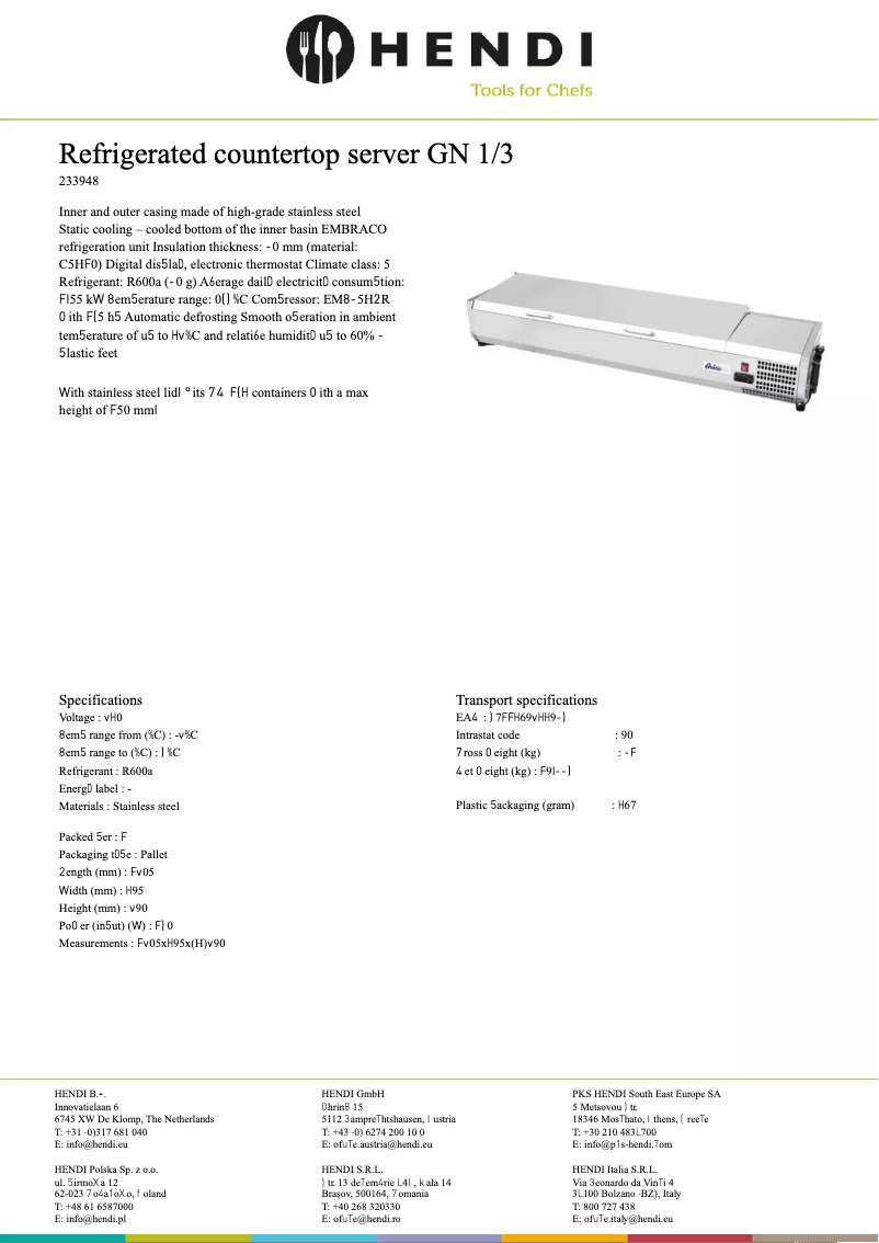 Page 1 de la notice Fiche technique Arktic 233948