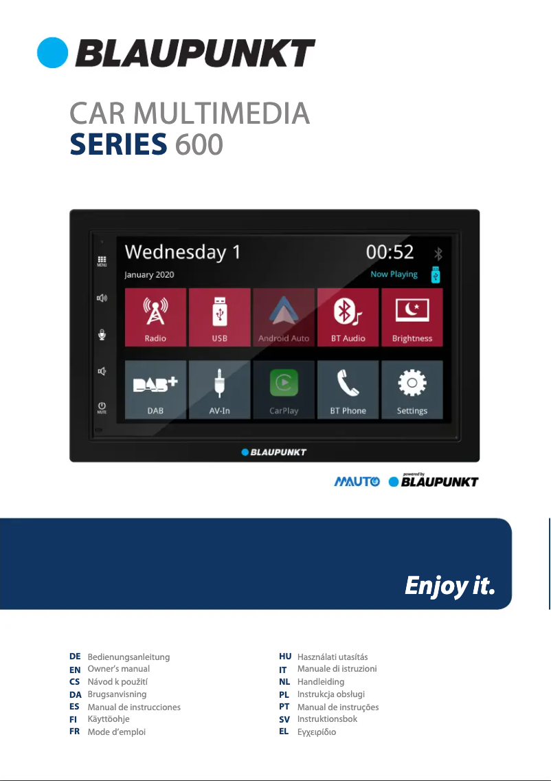 Page n°1 - Manuel utilisateur Blaupunkt Camper 600 DAB