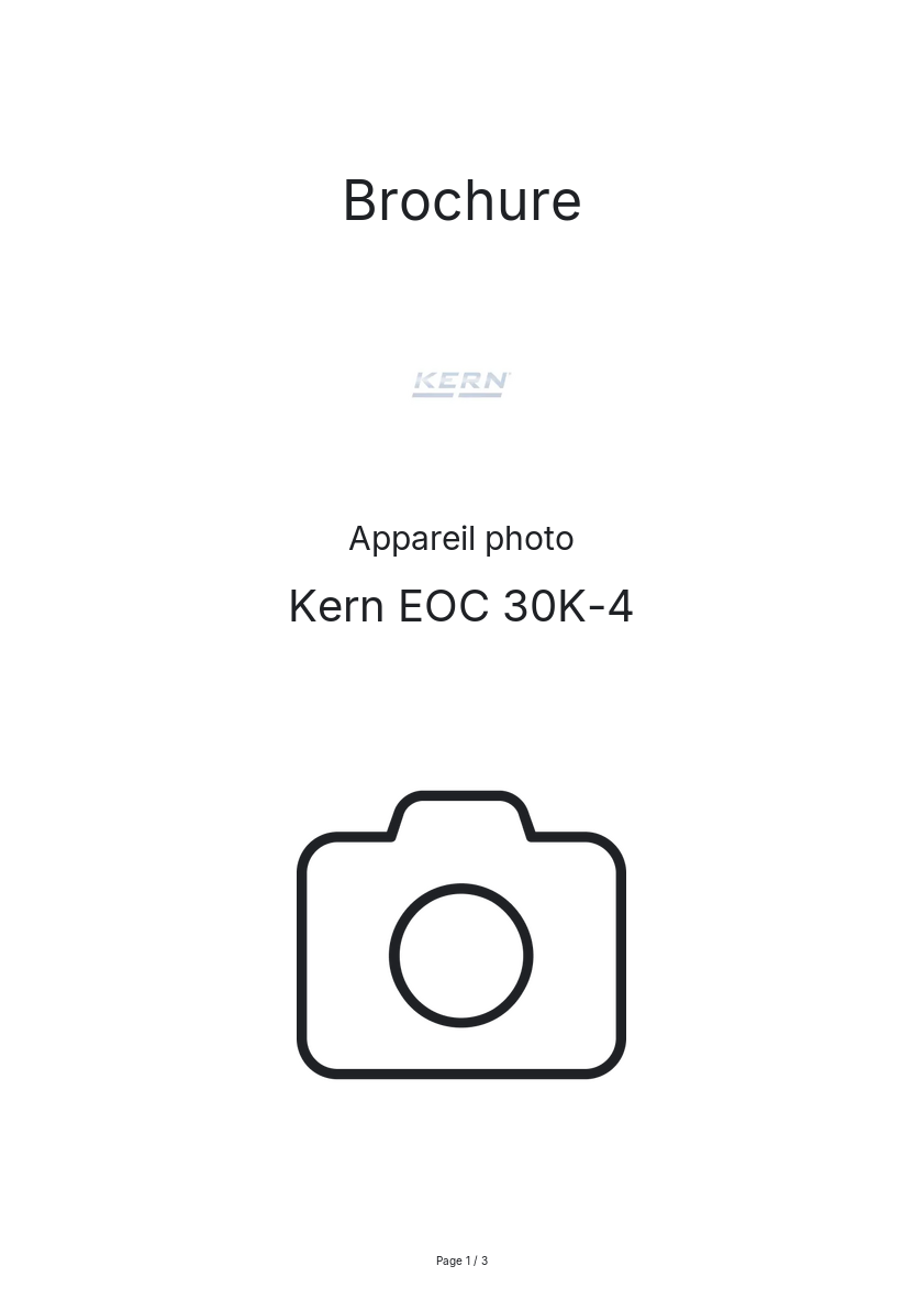 Page n°1 - Brochure Kern EOC 30K-4