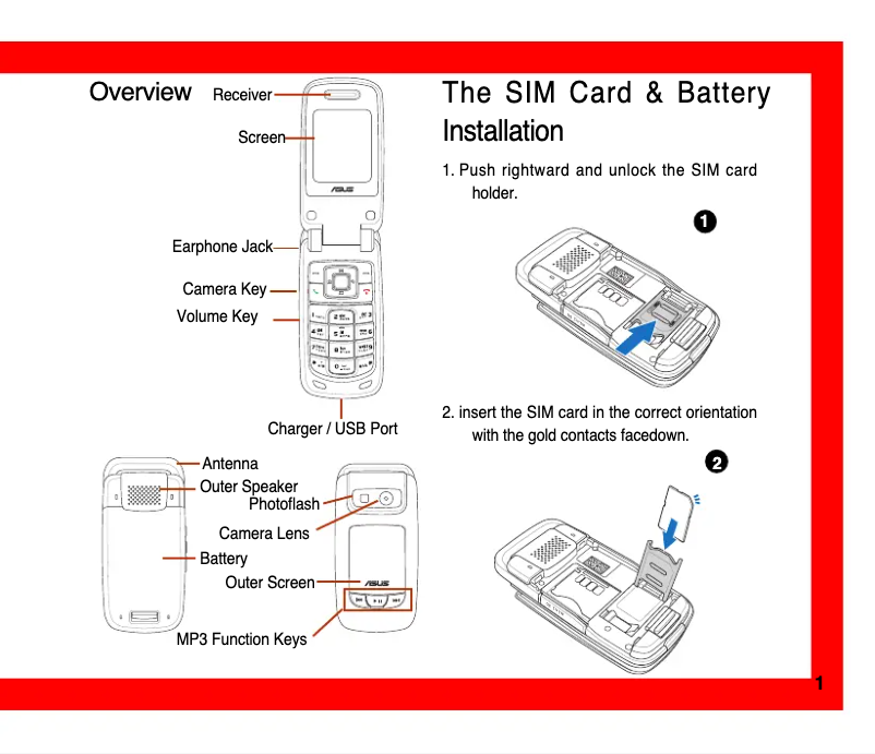 Page 1 de la notice Guide de démarrage rapide Asus M307