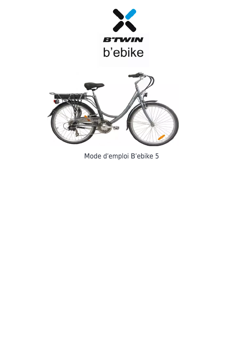 Image de la première page du manuel de l'appareil BeBike 5