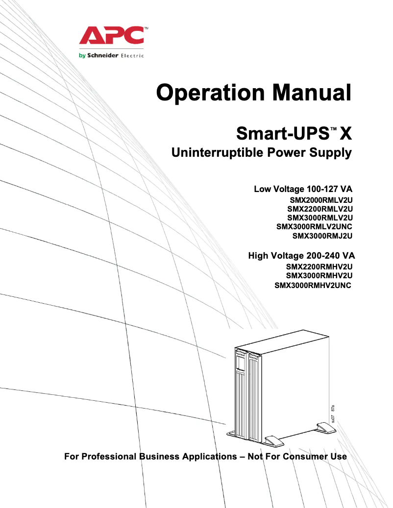 Image de la première page du manuel de l'appareil Smart-UPS X 2200VA
