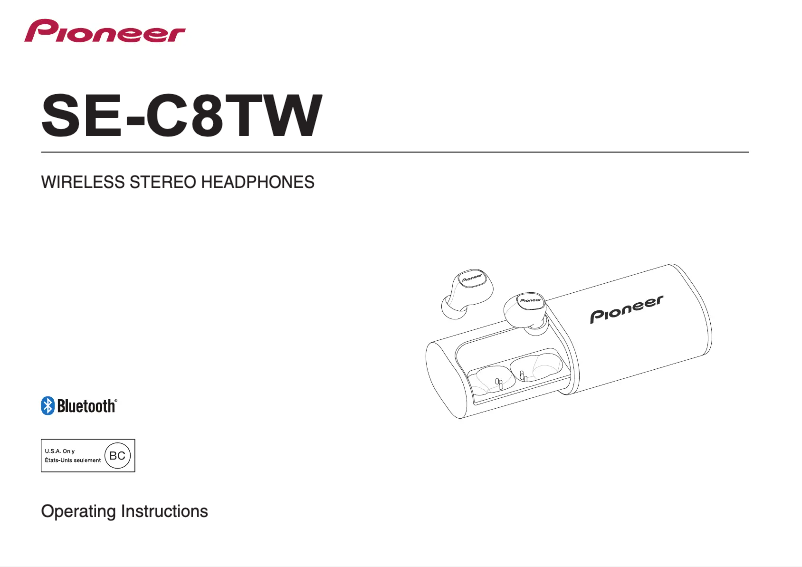 Page 1 de la notice Manuel utilisateur Pioneer SE-C8TW
