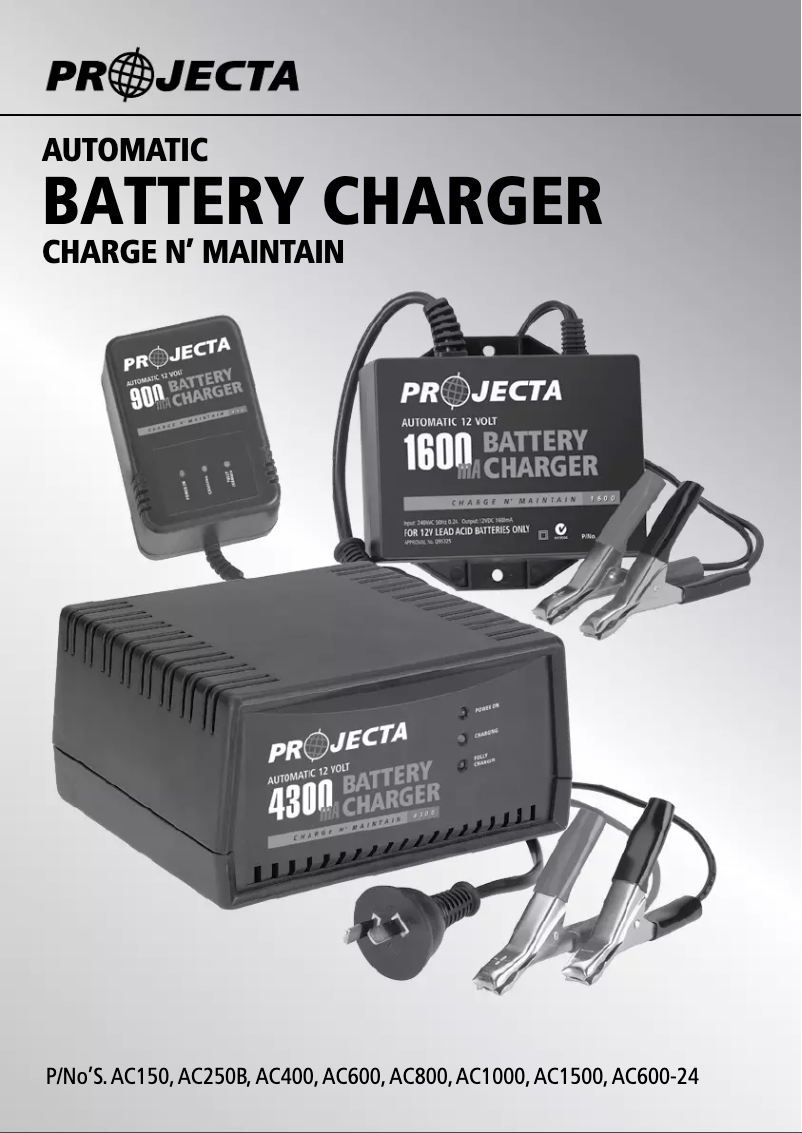 Page 1 de la notice Manuel utilisateur Projecta AC1000