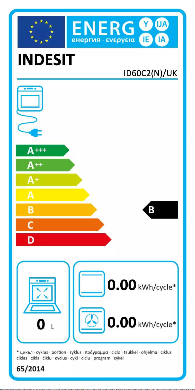Image de la première page du manuel de l'appareil ID60C2(N)/UK