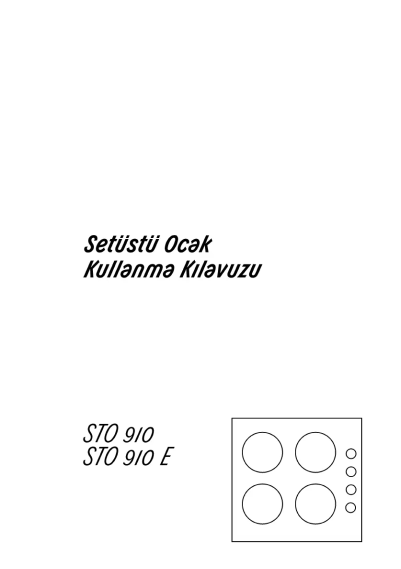 Page 1 de la notice Manuel utilisateur Arçelik STO 910