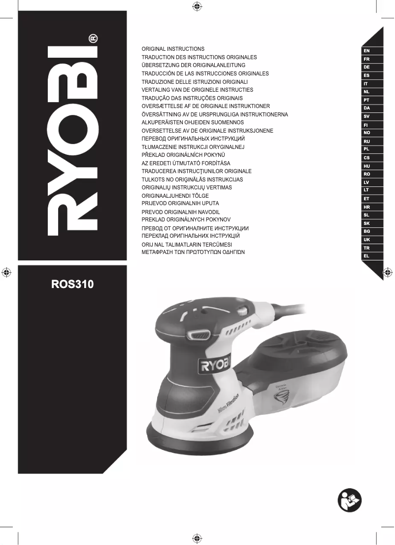 Page n°1 - Manuel utilisateur RYOBI ROS310