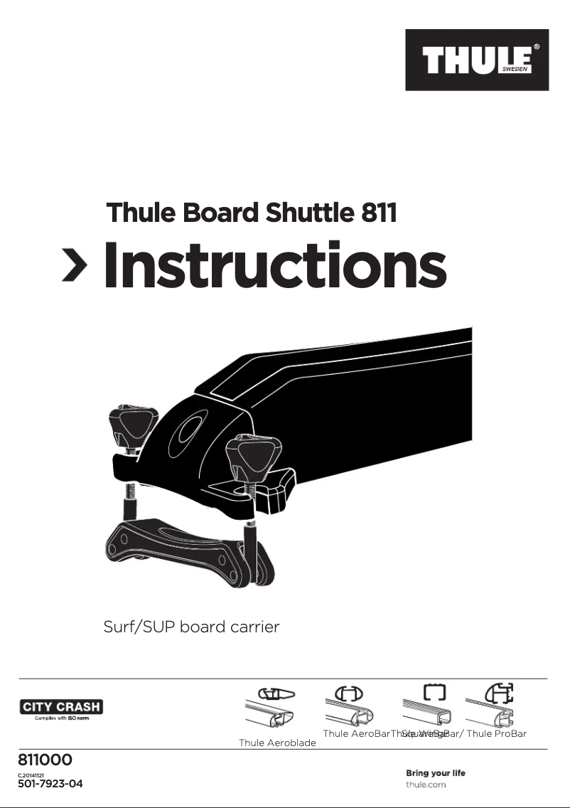 Page n°1 - Manuel utilisateur Thule Shuttle 811