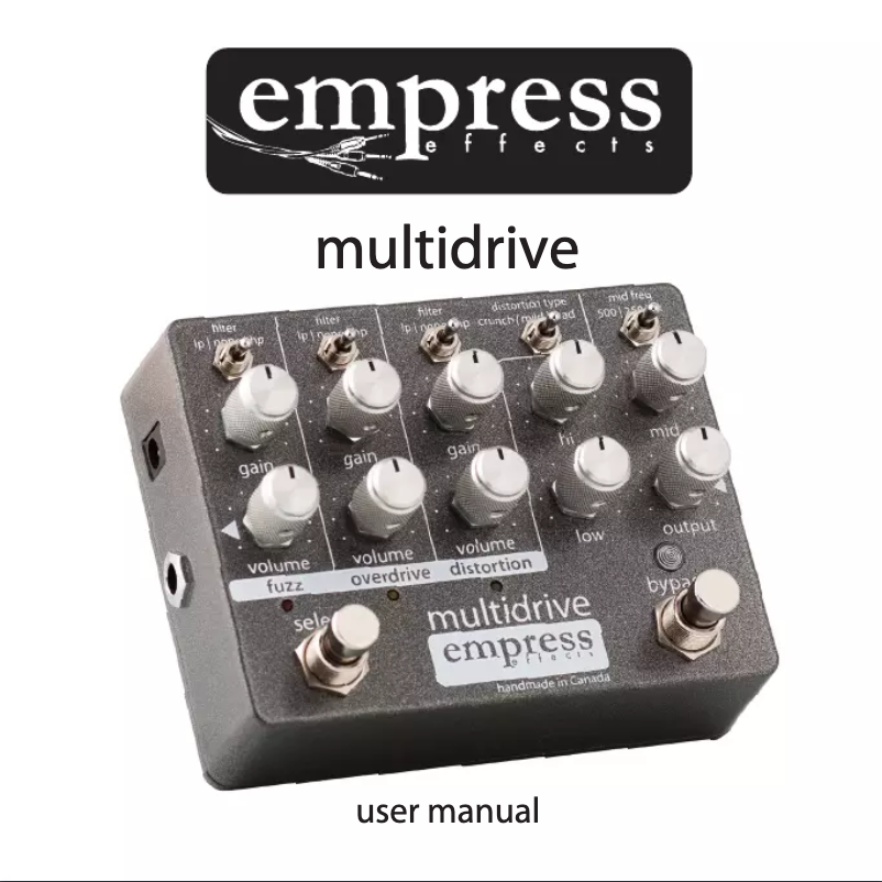 Página 1 del manual Manual de usuario Empress Effects Multidrive