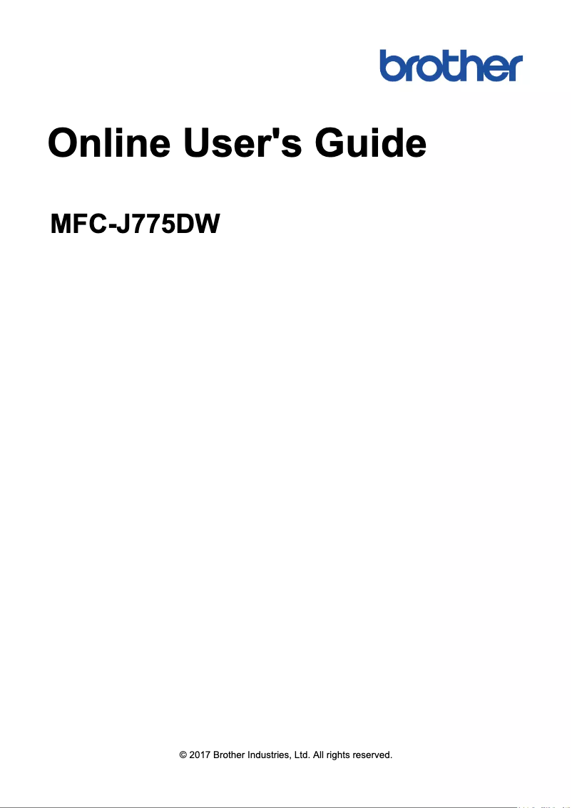 Page n°1 - Manuel utilisateur Brother MFC-J775DW