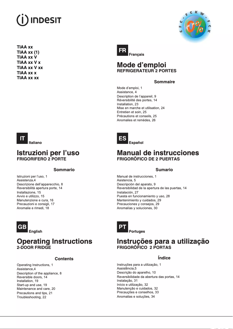 Image de la première page du manuel de l'appareil TIAA 10