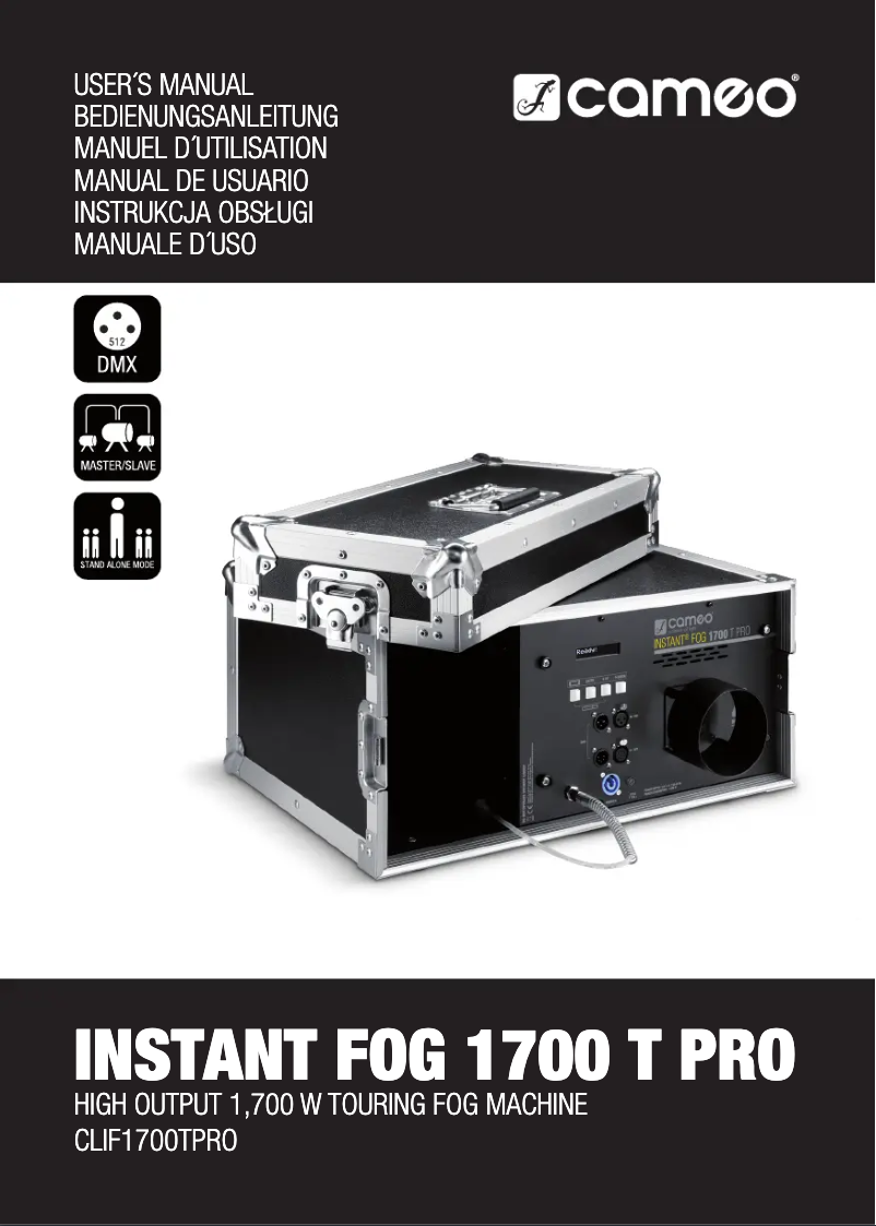 Page n°1 - Manuel utilisateur Cameo Instant Fog 1700 T Pro