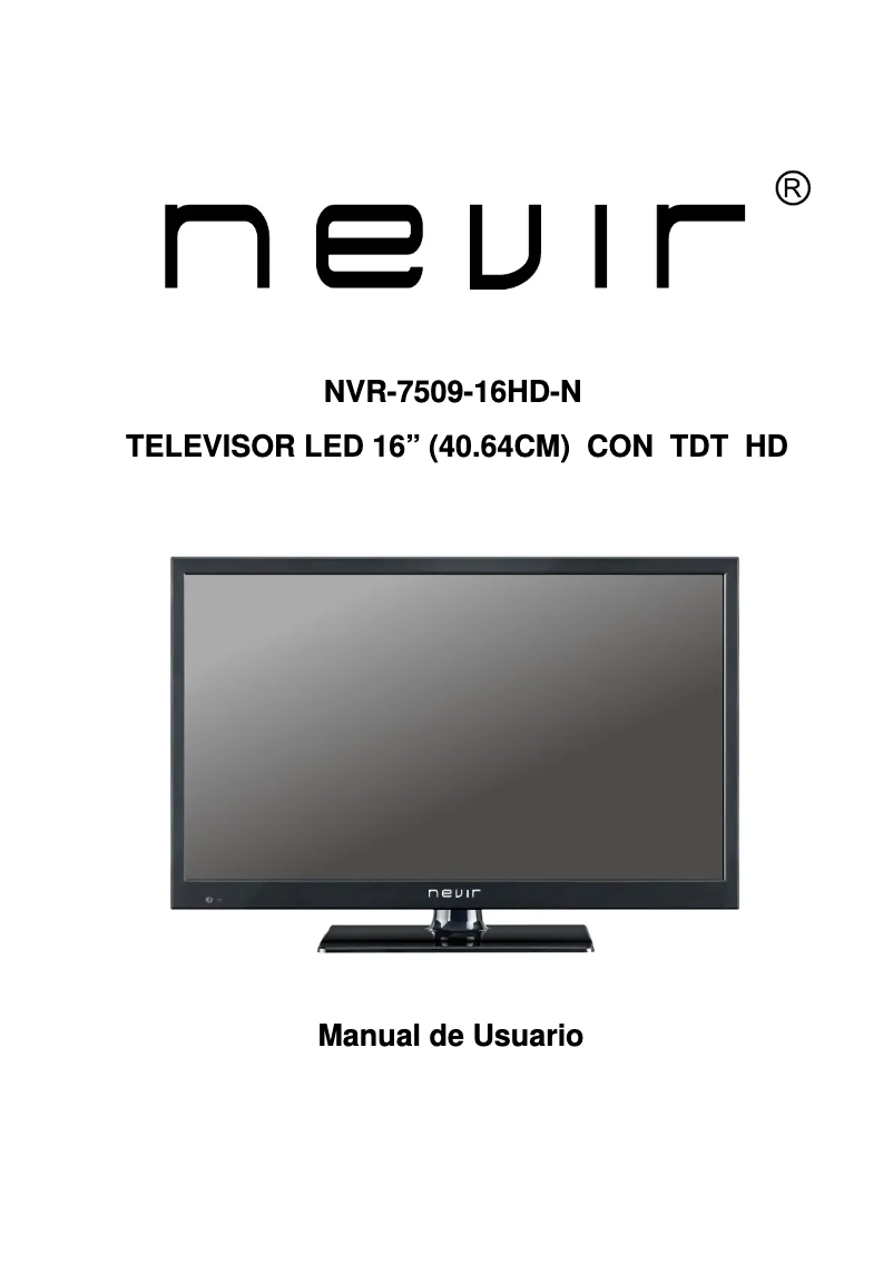 Page n°1 - Manuel utilisateur Nevir NVR-7509-16HD-N