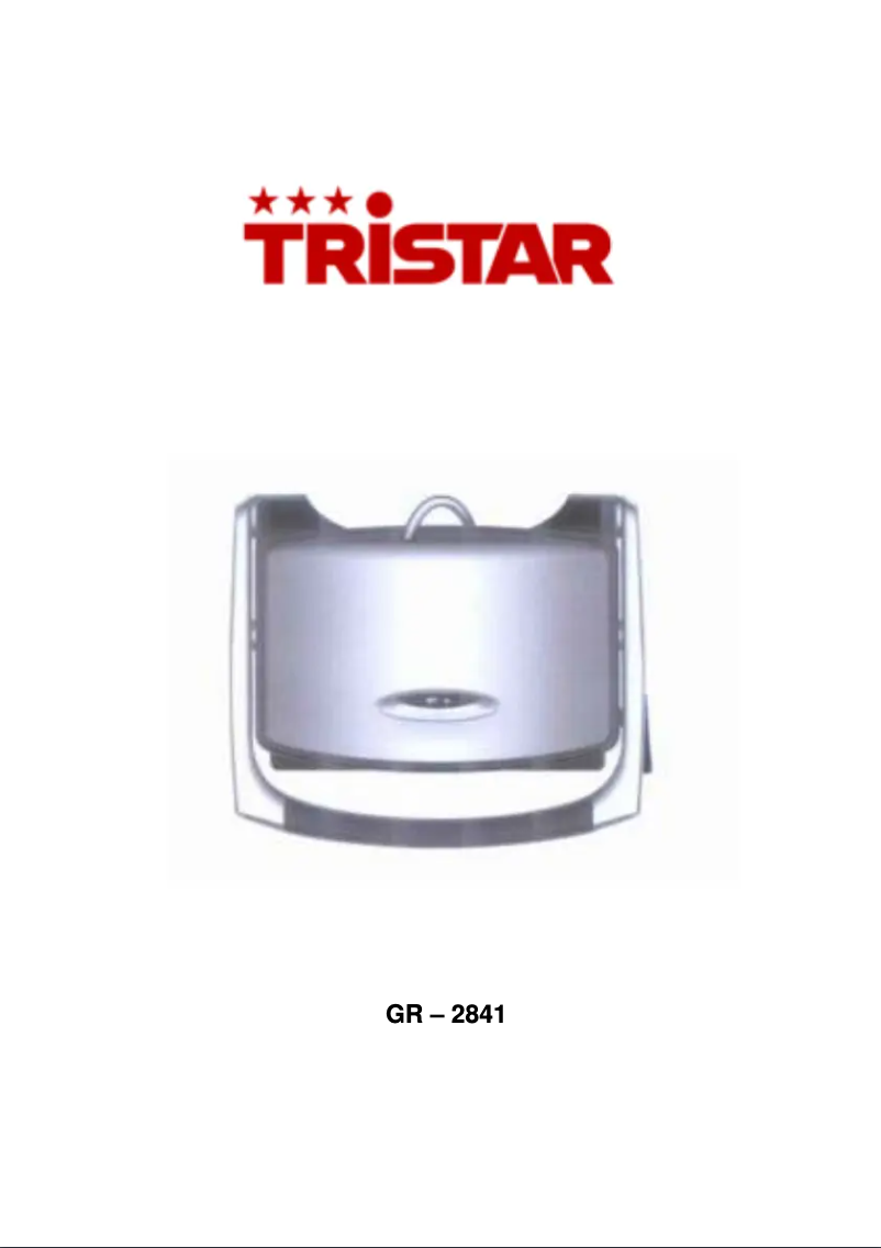Página 1 del manual Manual de usuario TriStar GR-2841