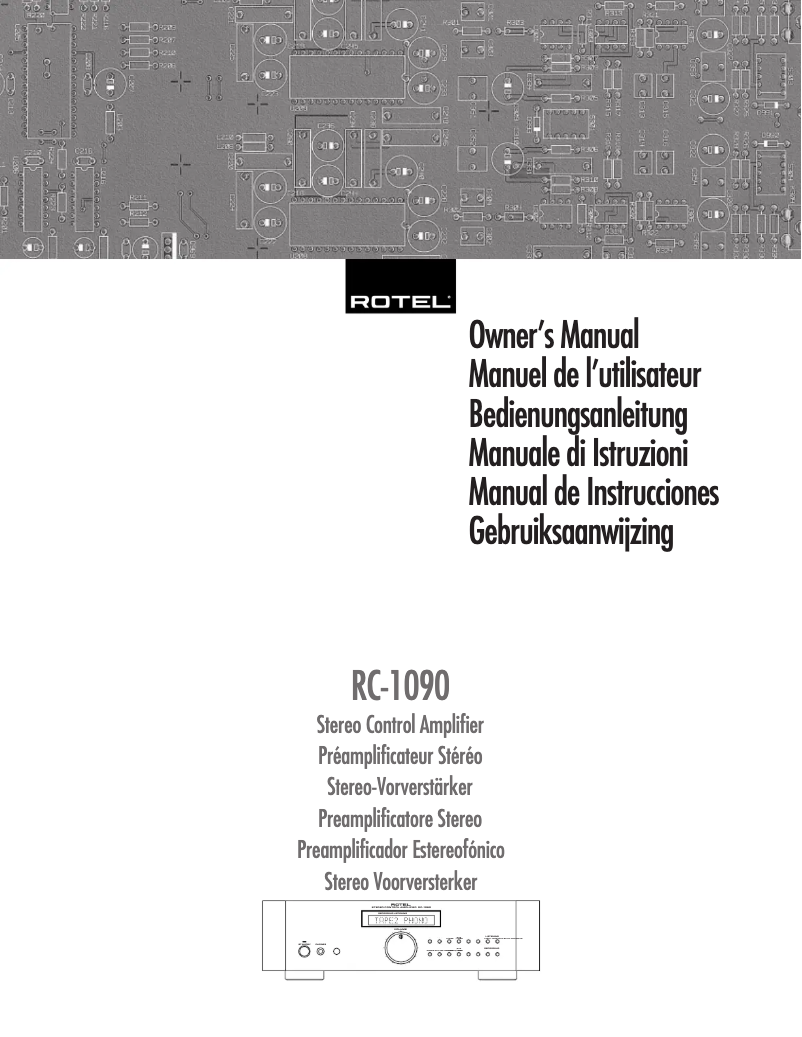Page n°1 - Manuel utilisateur Rotel RC-1090