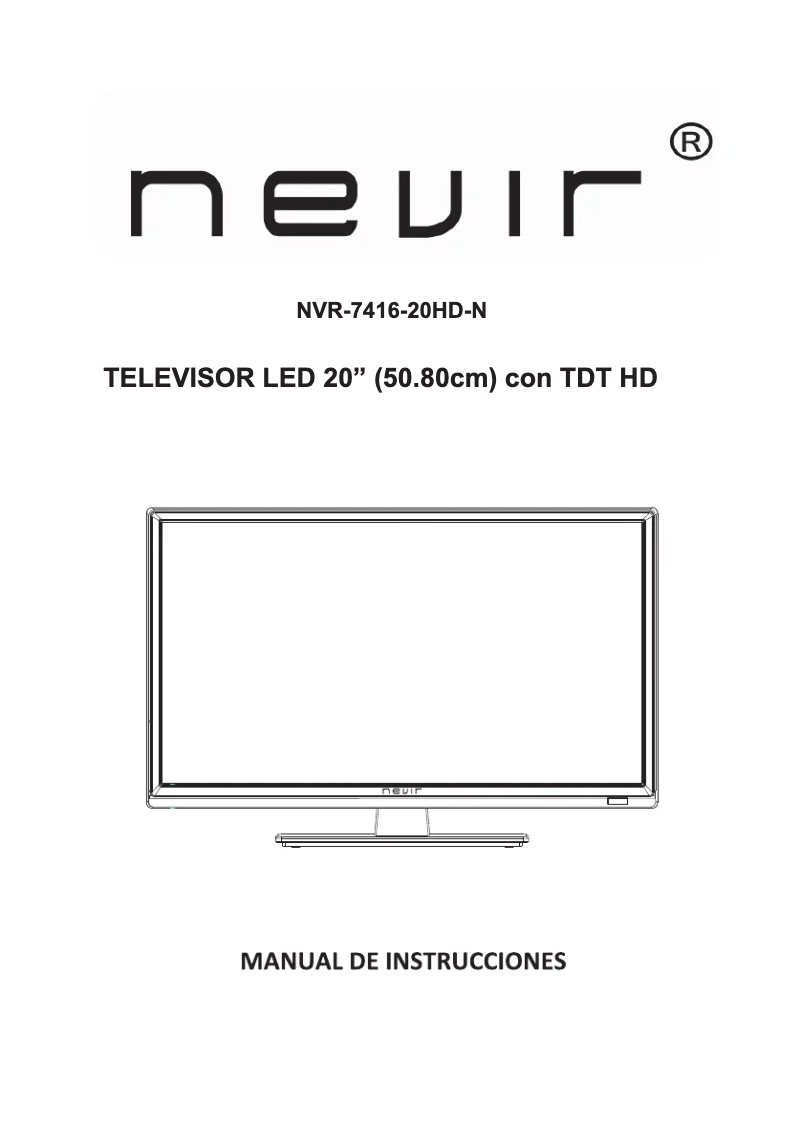 Page 1 de la notice Manuel utilisateur Nevir NVR-7416-20HD-N