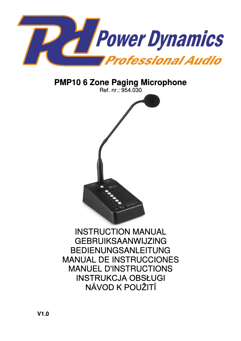 Page n°1 - Manuel utilisateur Power Dynamics PMPM10